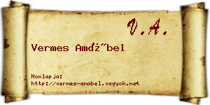 Vermes Amábel névjegykártya